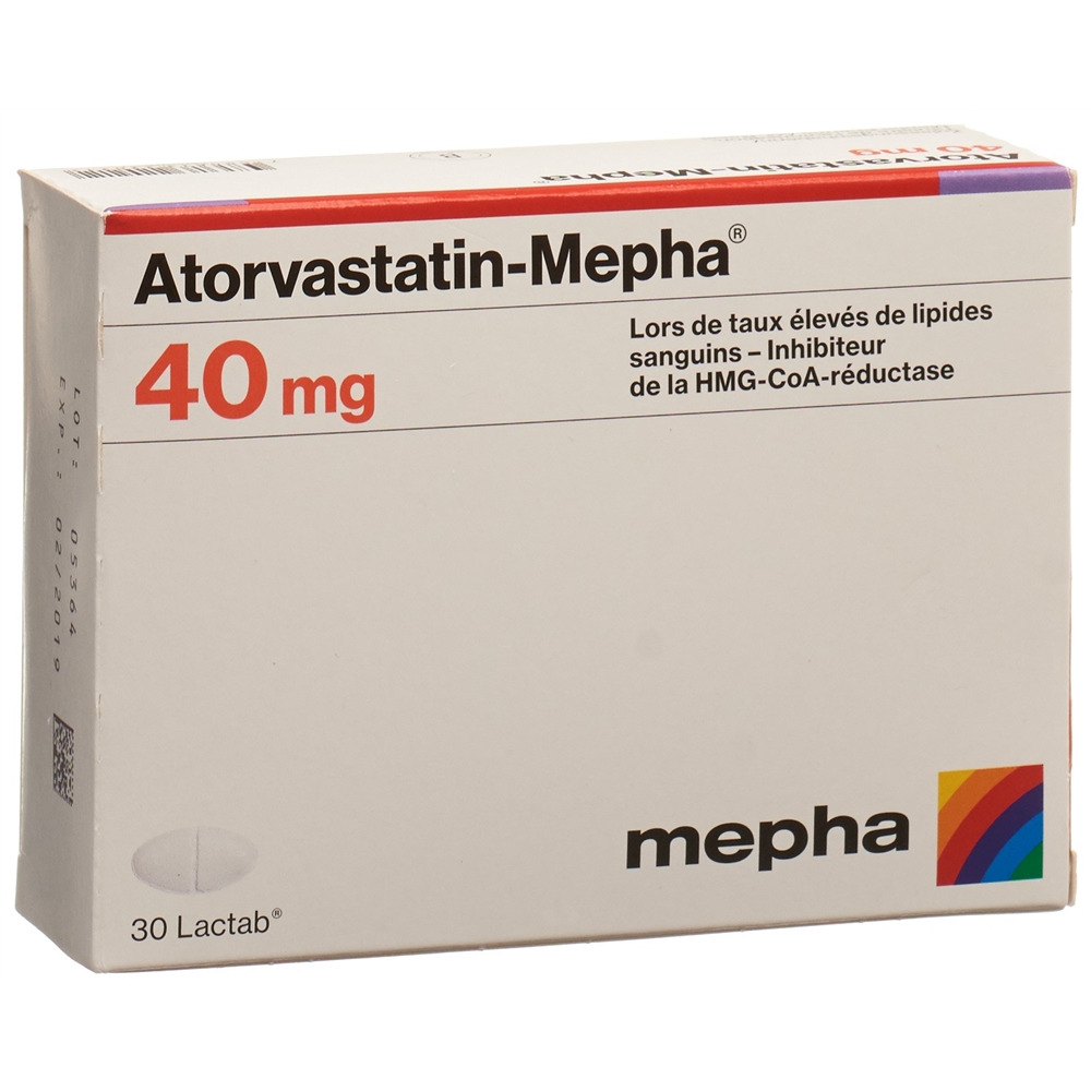 ATORVASTATINE Mepha 40 mg, image 2 sur 2