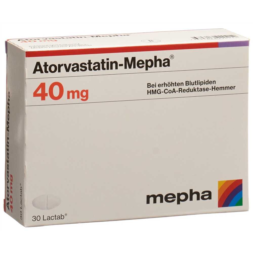 ATORVASTATINE Mepha 40 mg, image principale