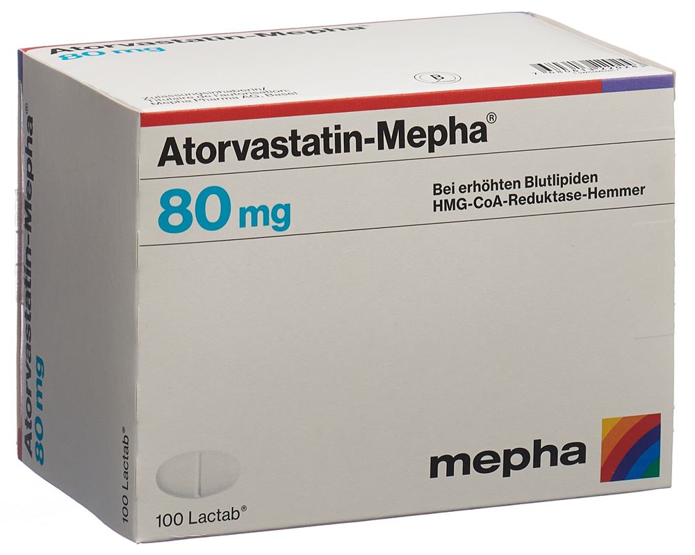 ATORVASTATINE Mepha 80 mg, image principale