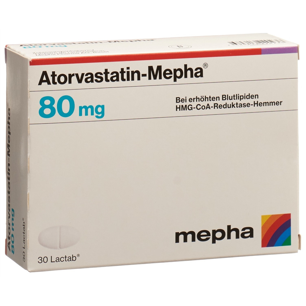 ATORVASTATINE Mepha 80 mg, image principale