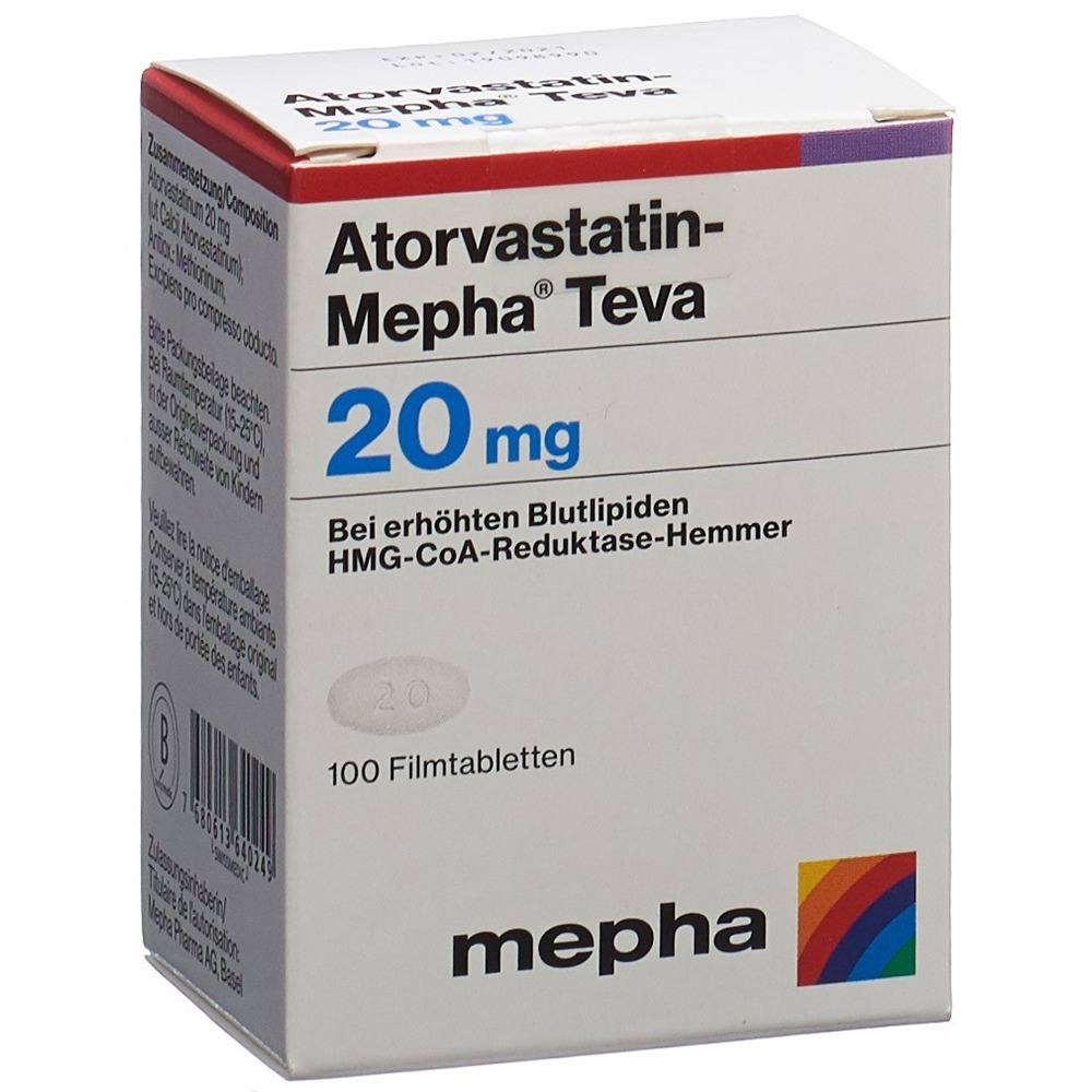 ATORVASTATINE Mepha Teva 20 mg, image principale