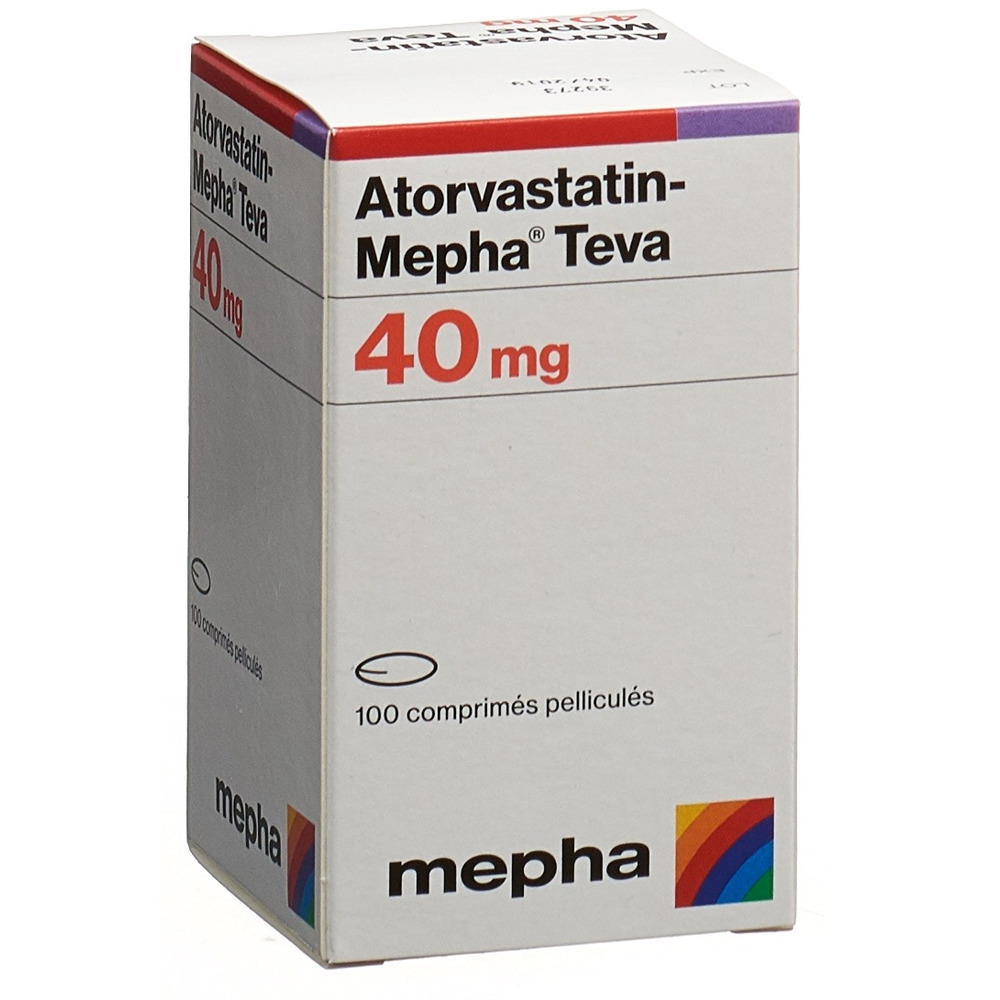 ATORVASTATINE Mepha Teva 40 mg, image 2 sur 2