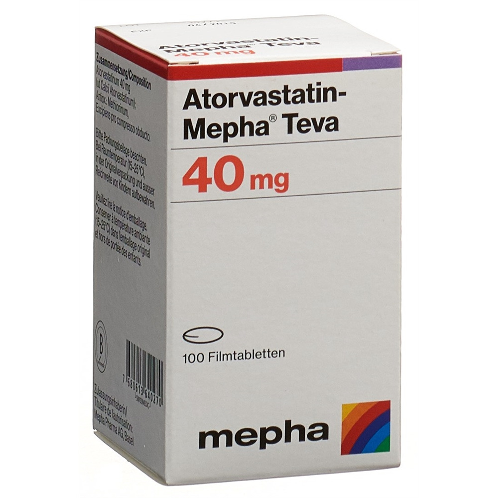 ATORVASTATINE Mepha Teva 40 mg, image principale