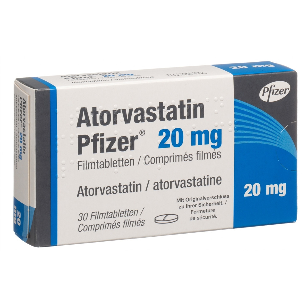 ATORVASTATINE Pfizer 20 mg, image principale