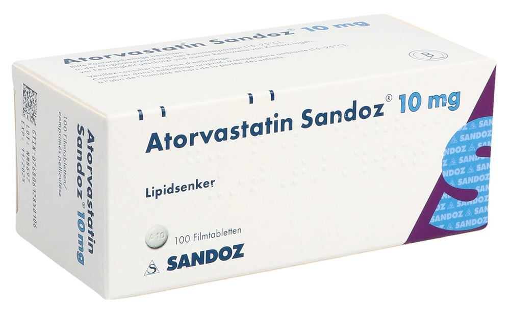 ATORVASTATINE Sandoz 10 mg, Hauptbild