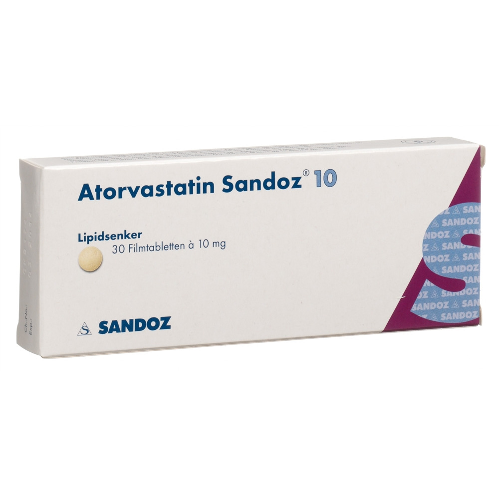 ATORVASTATINE Sandoz 10 mg, Hauptbild