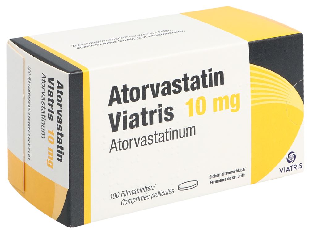 Atorvastatin Viatris Viatris 10 mg, image principale