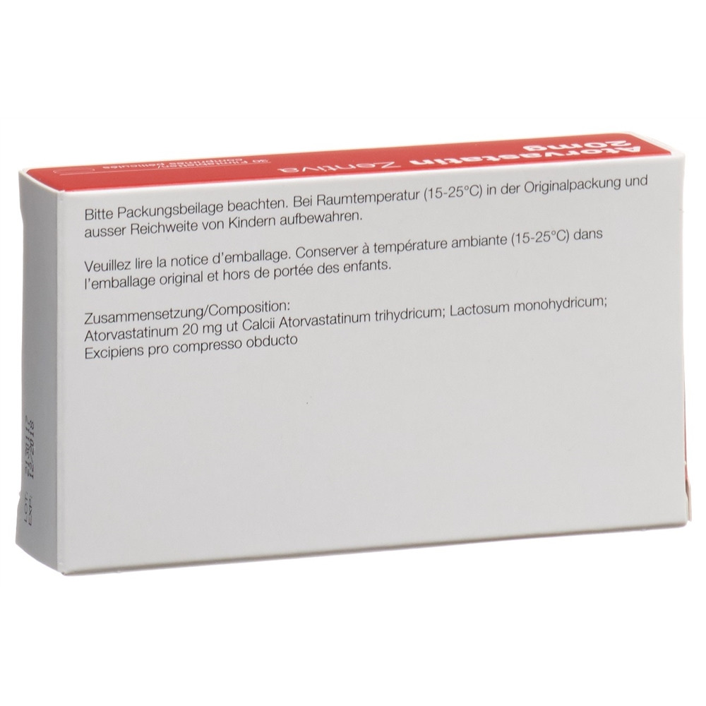 ATORVASTATINE Zentiva 20 mg, image 2 sur 2