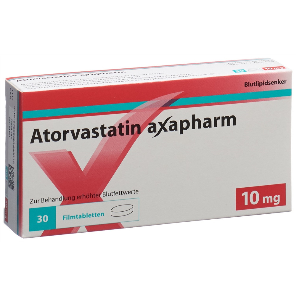 ATORVASTATINE axapharm 10 mg, image principale