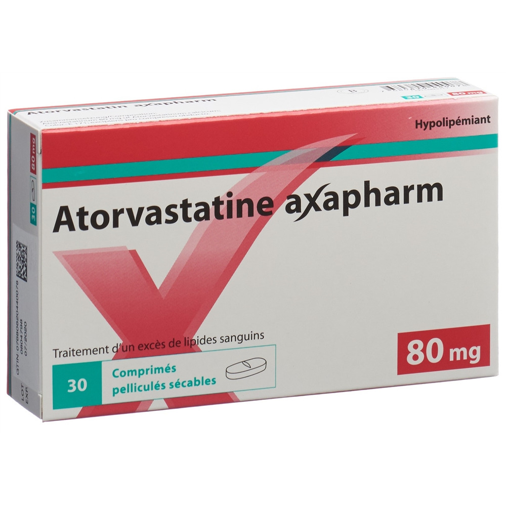 ATORVASTATINE axapharm 80 mg, image 2 sur 2