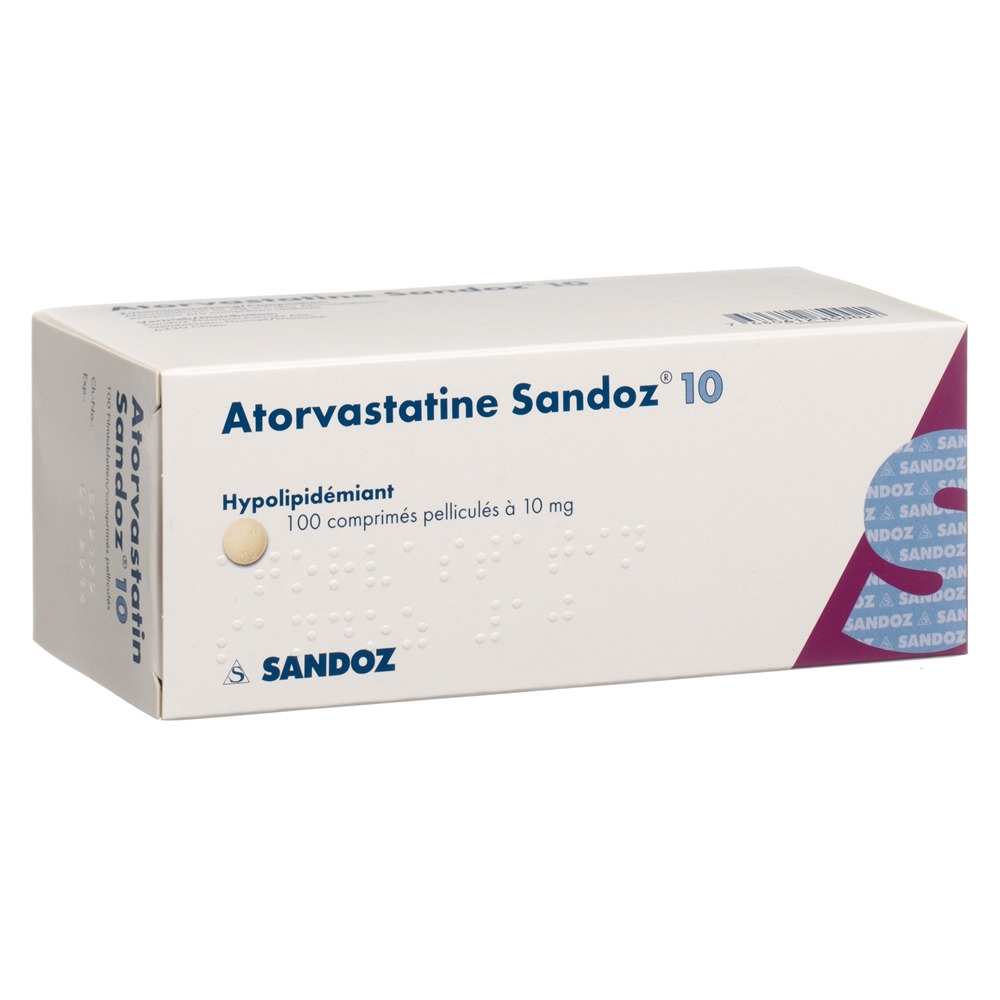 ATORVASTATINE Sandoz 10 mg, image 2 sur 2