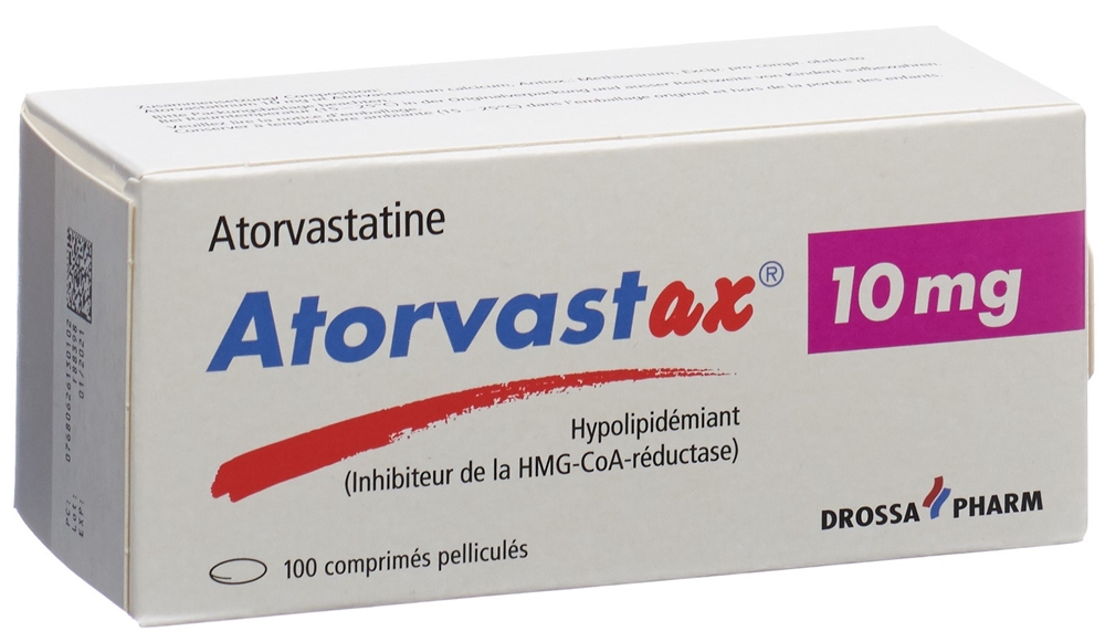 ATORVASTAX cpr pell 10 mg blist 100 pce, image 2 sur 2