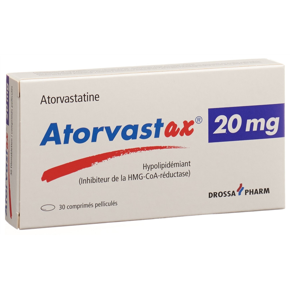 ATORVASTAX cpr pell 20 mg blist 30 pce, image 2 sur 2