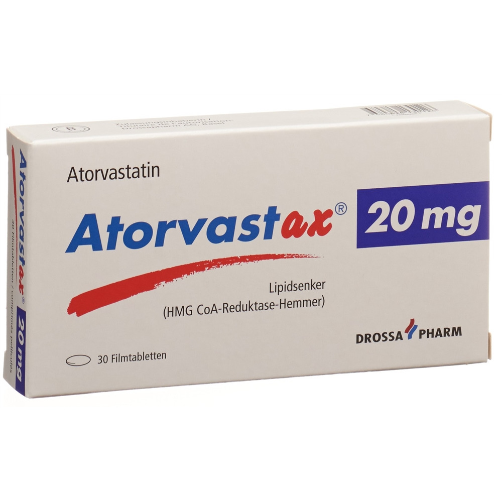 ATORVASTAX cpr pell 20 mg blist 30 pce, image principale