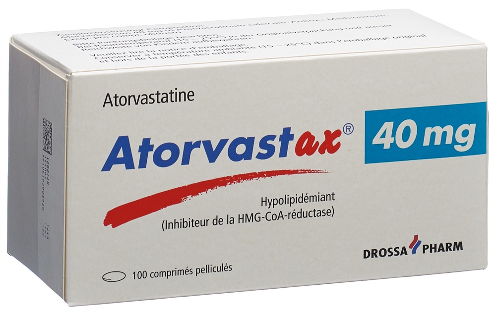 ATORVASTAX cpr pell 40 mg blist 100 pce, image 2 sur 2