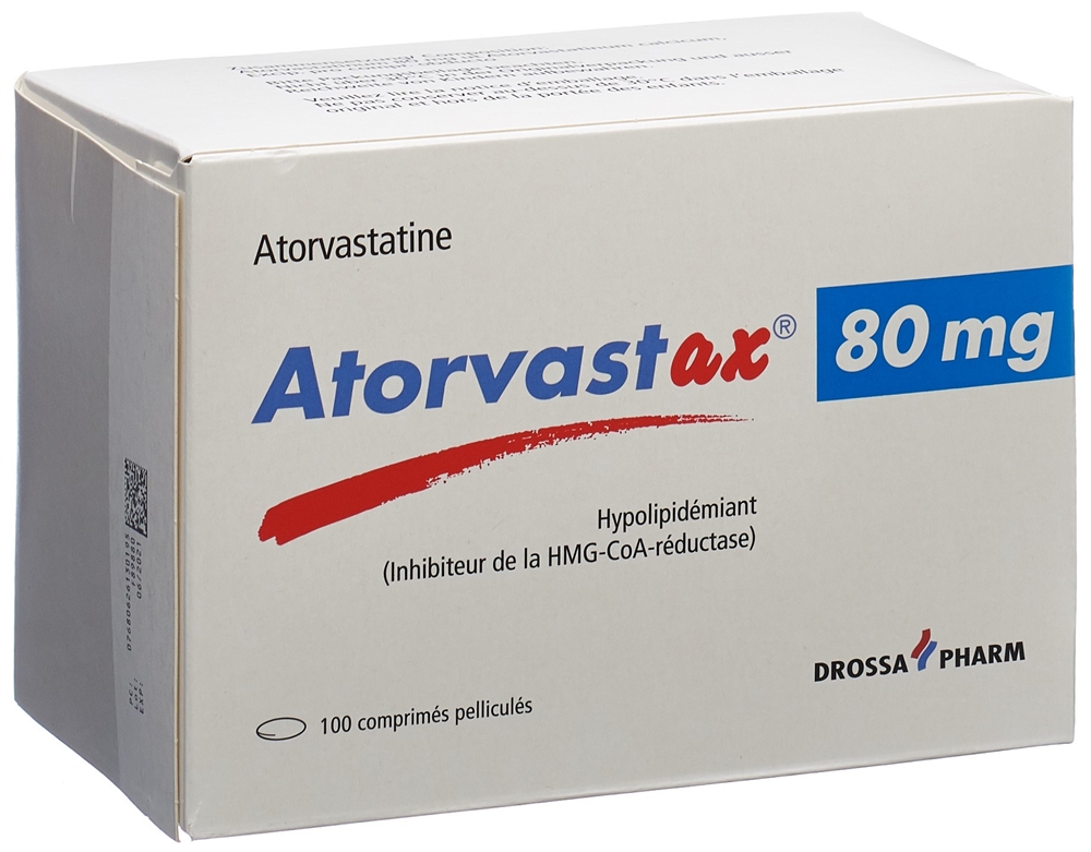 ATORVASTAX cpr pell 80 mg blist 100 pce, image 2 sur 2