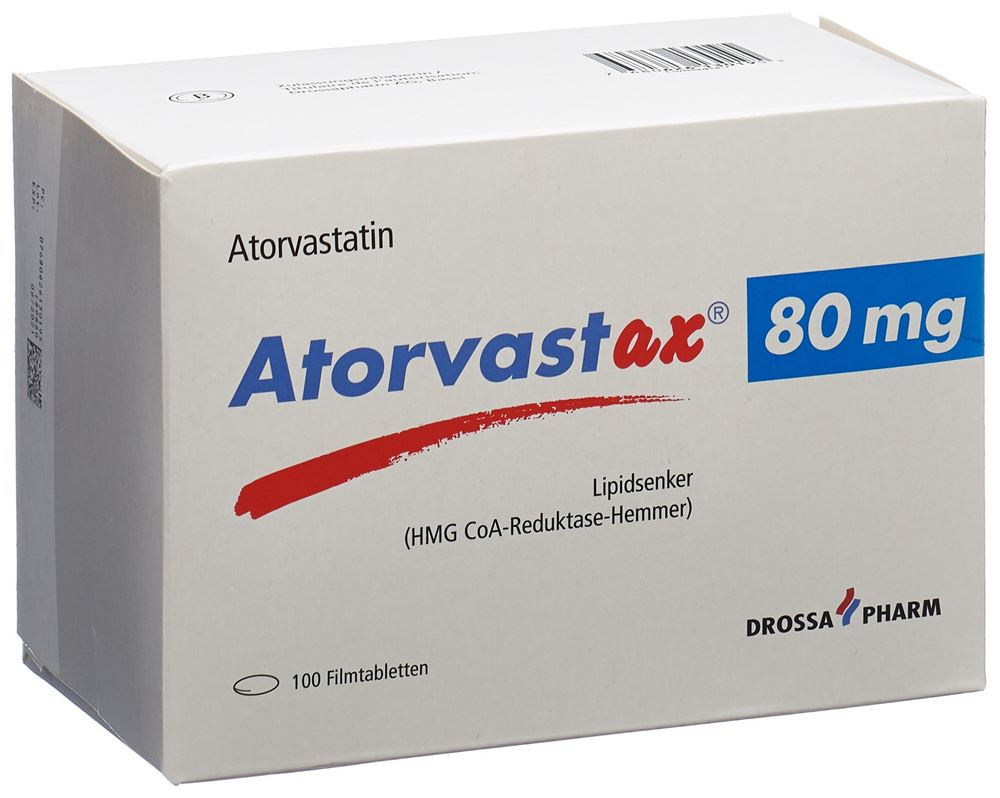 ATORVASTAX cpr pell 80 mg blist 100 pce, image principale