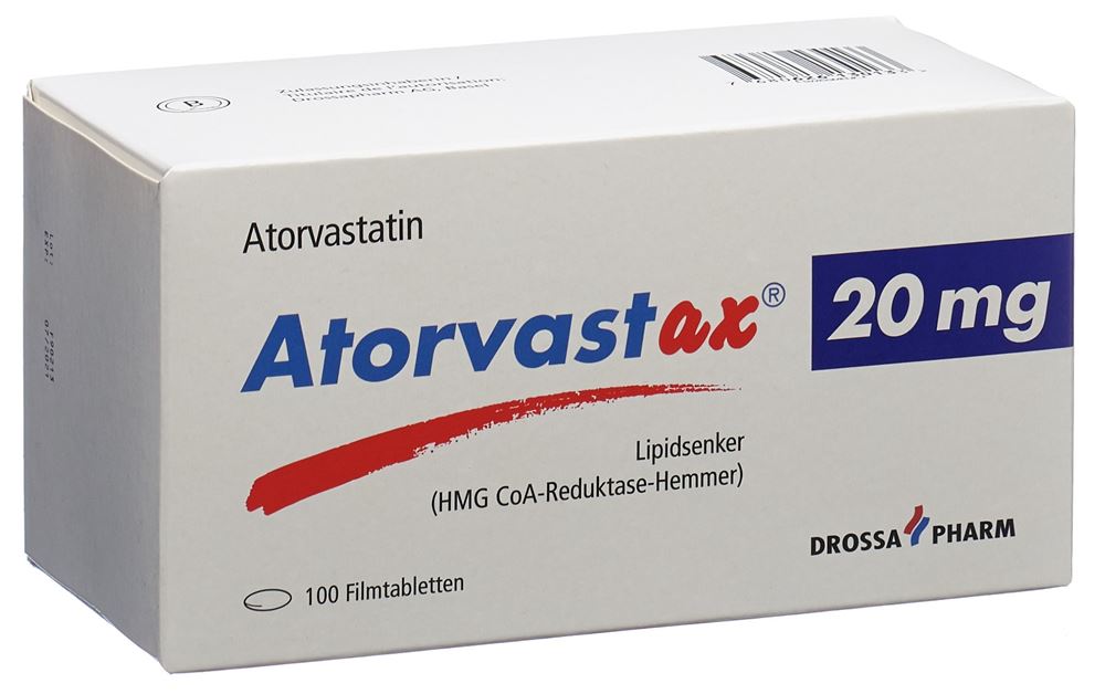ATORVASTAX Filmtabl 20 mg Blist 100 Stk, Hauptbild
