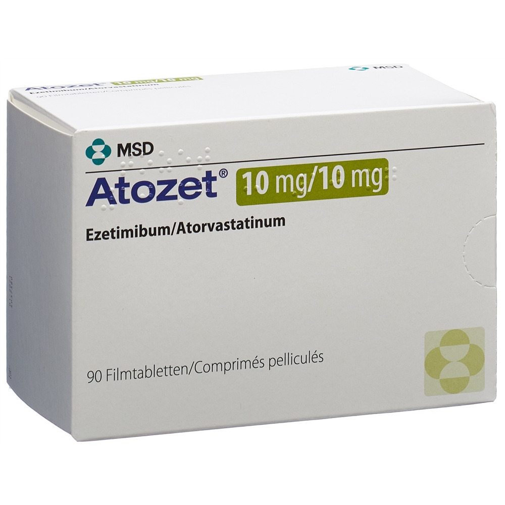 ATOZET cpr pell 10/10 mg blist 90 pce, image principale