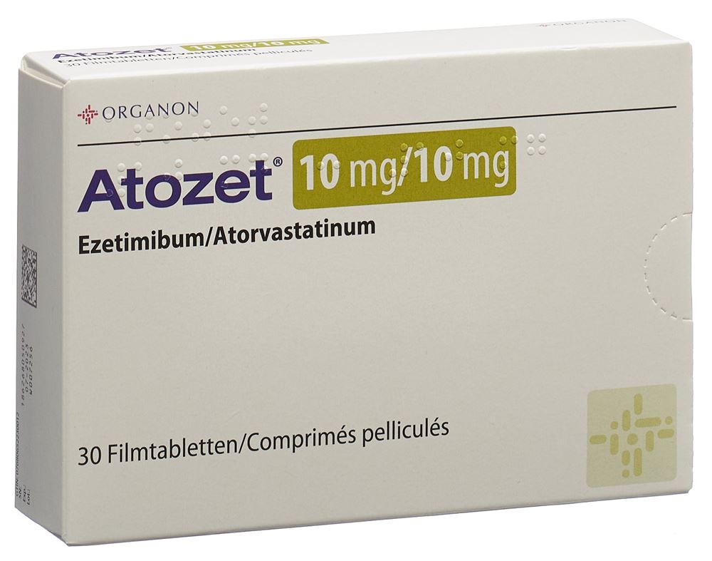 ATOZET Filmtabl 10/10 mg Blist 30 Stk, Hauptbild