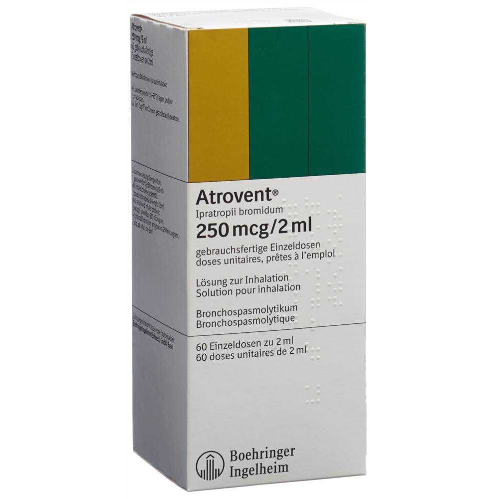 ATROVENT sol inhal 250 mcg/2ml monodos 2 ml, image principale