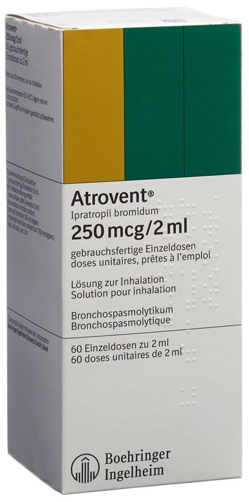 ATROVENT sol inhal 250 mcg/2ml monodos 2 ml, image principale