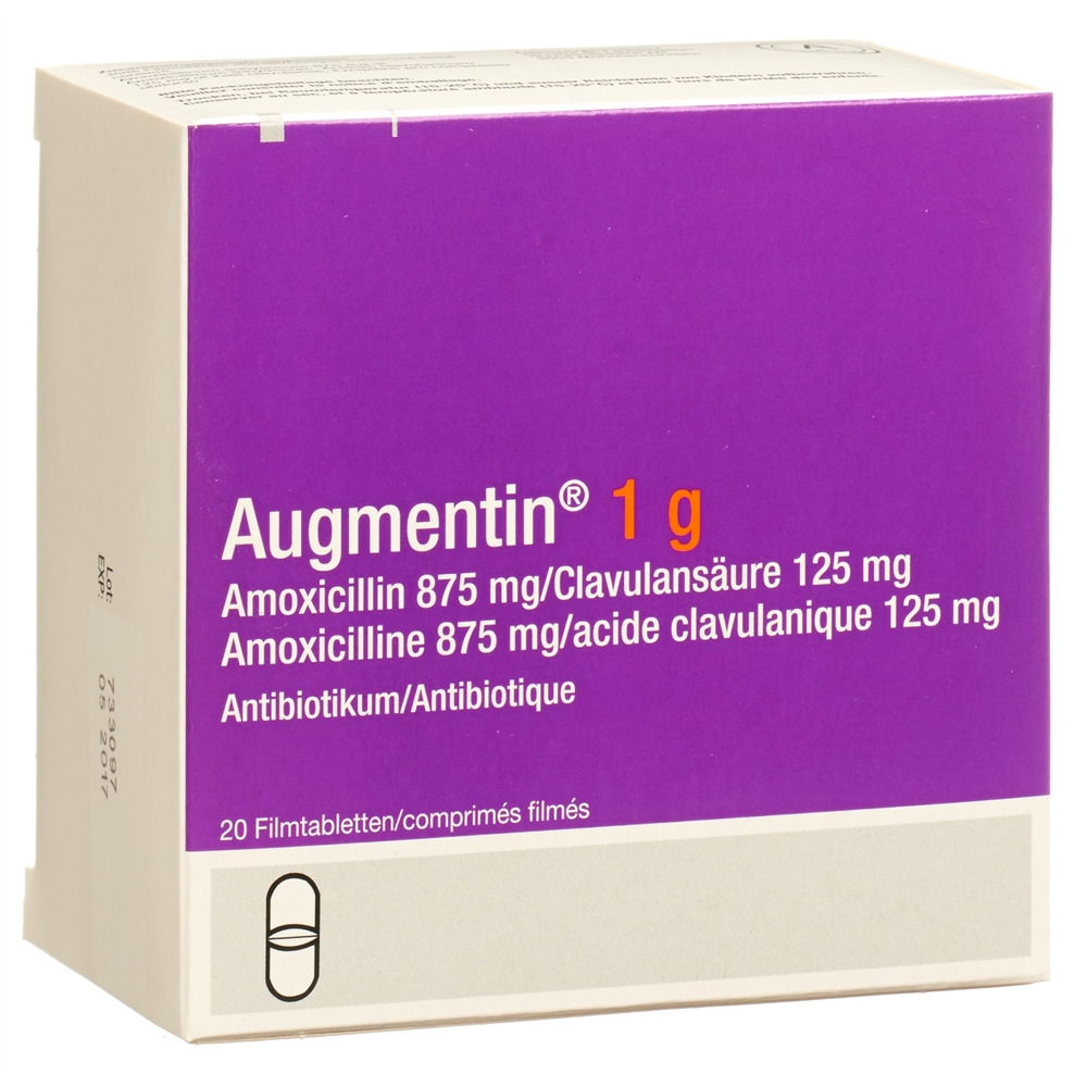 AUGMENTIN cpr pell 1 g adult blist 20 pce, image 2 sur 2