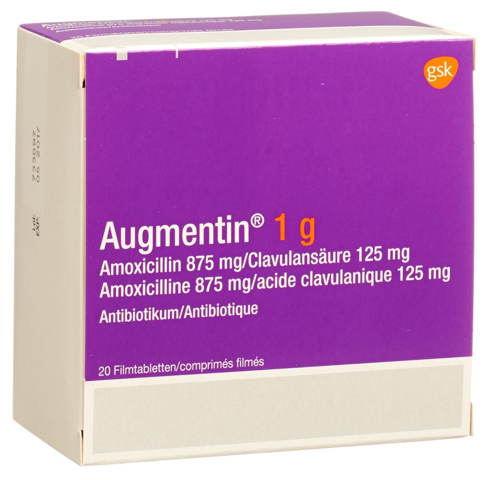 AUGMENTIN cpr pell 1 g adult blist 20 pce, image principale