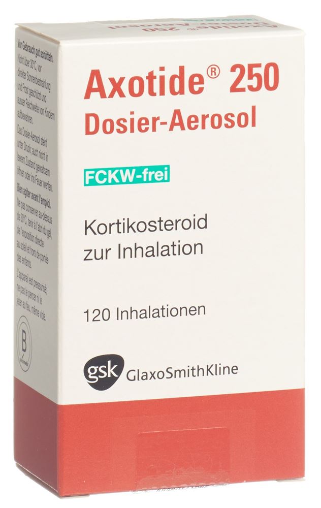AXOTIDE aéros doseur 250 mcg sans-CFC 120 dos, image principale