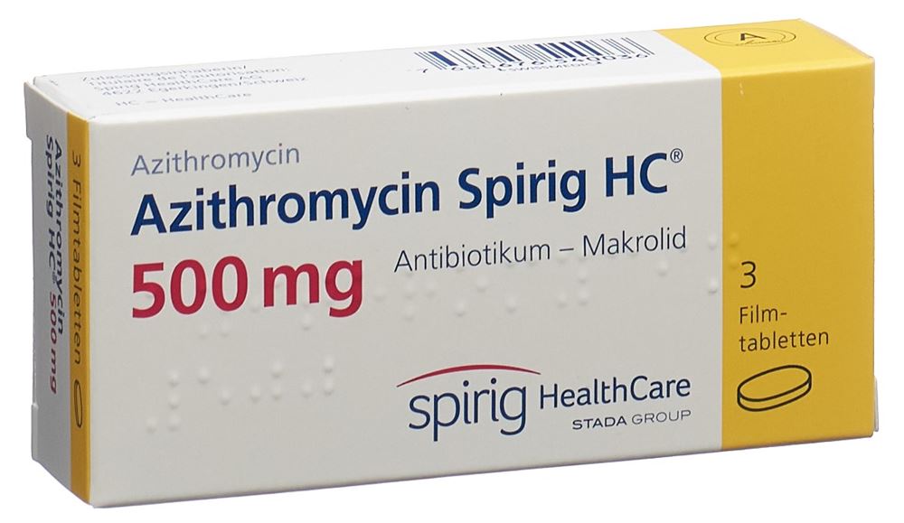 AZITHROMYCINE Spirig HC 500 mg, Hauptbild