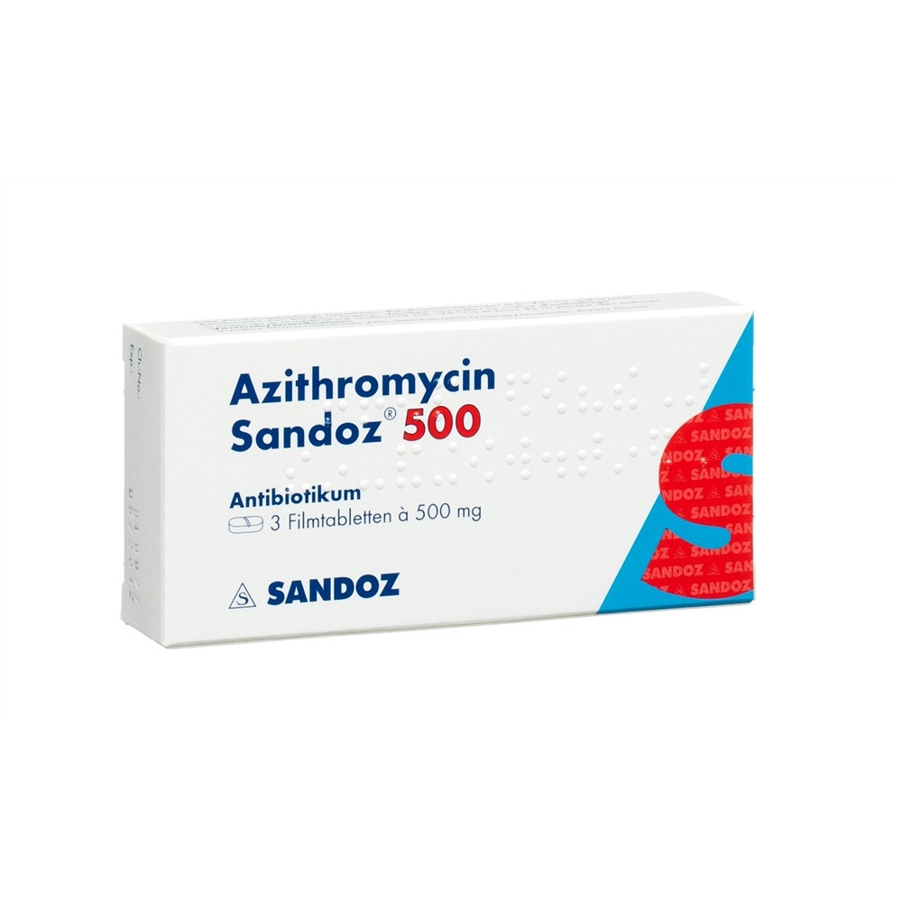 AZITHROMYCINE Sandoz 500 mg, image principale