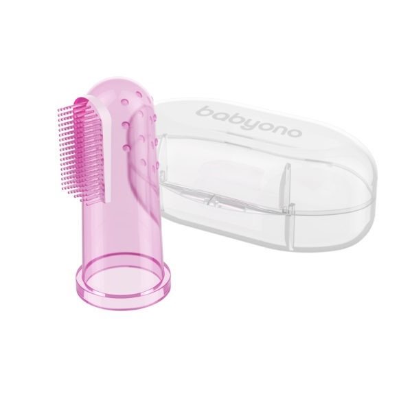 Babyono Fingerzahnbürste aus Silikon mit Box, Bild 2 von 3