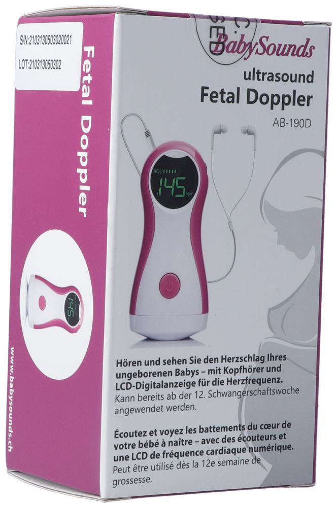 BABYSOUNDS Doppler Fœtal avec affichage numérique des battements cardiaques par LED, image principale