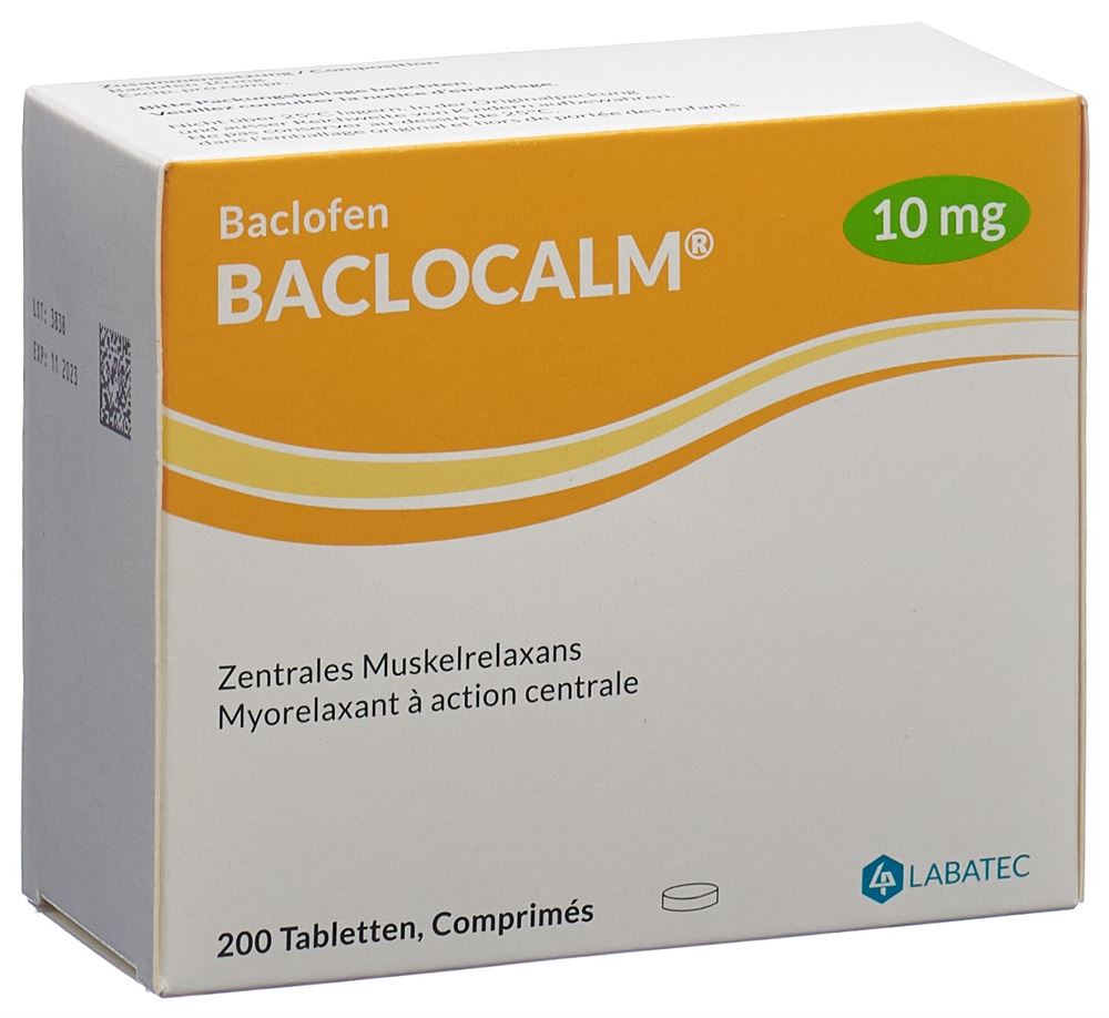 BACLOCALM Tabl 10 mg Blist 200 Stk, Hauptbild