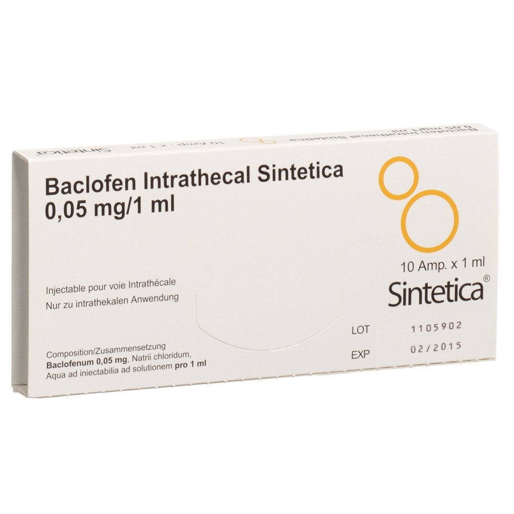 BACLOFENE Intrathecal Sint 0.05 mg/1ml