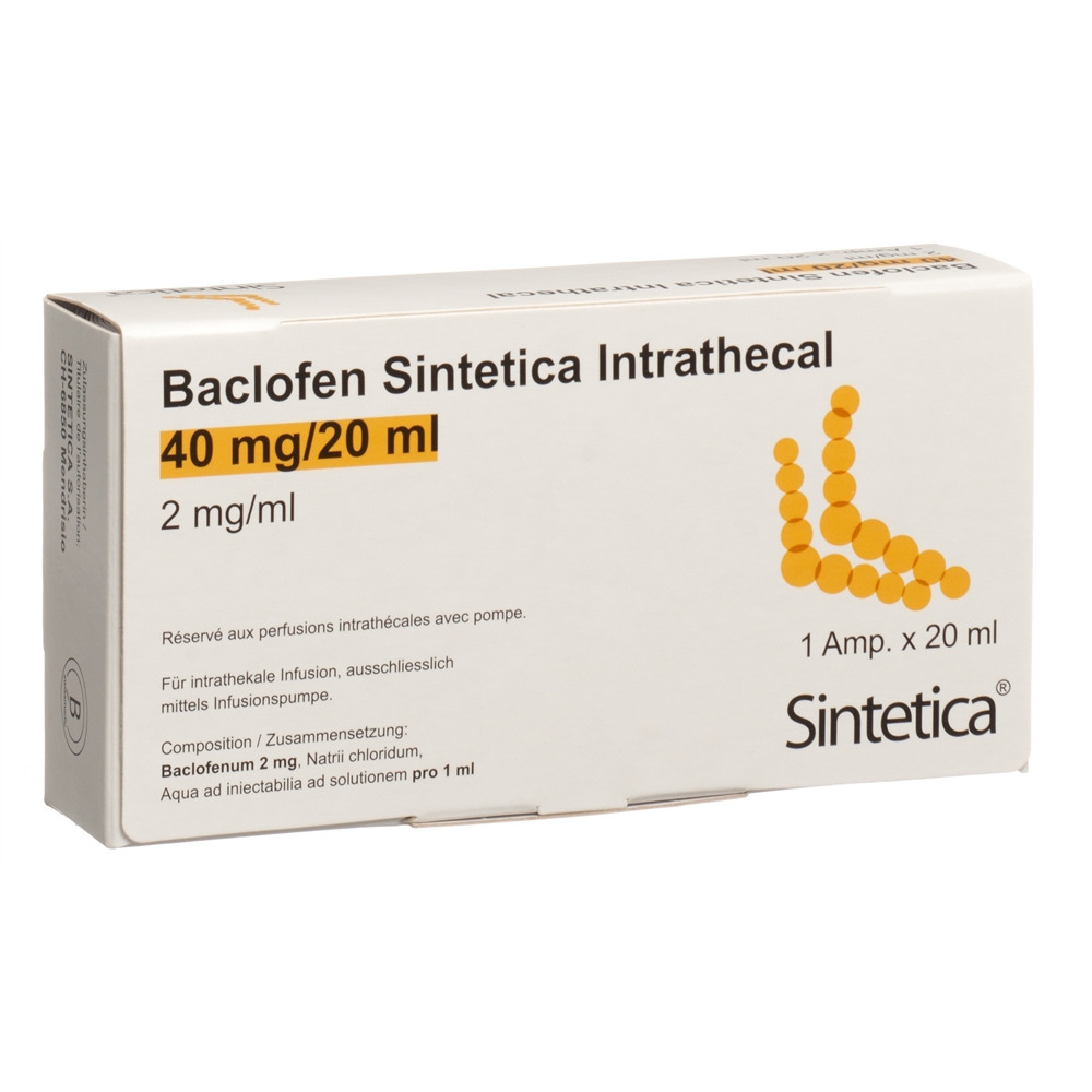 BACLOFENE Sint Intrathecal 40 mg/20ml, Hauptbild