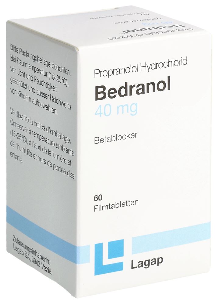 BEDRANOL Filmtabl 40 mg Ds 60 Stk, Hauptbild BEDRANOL Filmtabl 40 mg Ds 60 Stk, Hauptbild