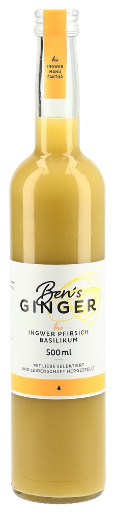 BEN'S GINGER concentré de gingembre-pêche-basilic