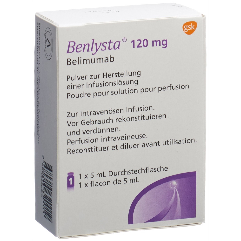 BENLYSTA subst sèche 120 mg flac 1 pce, image principale