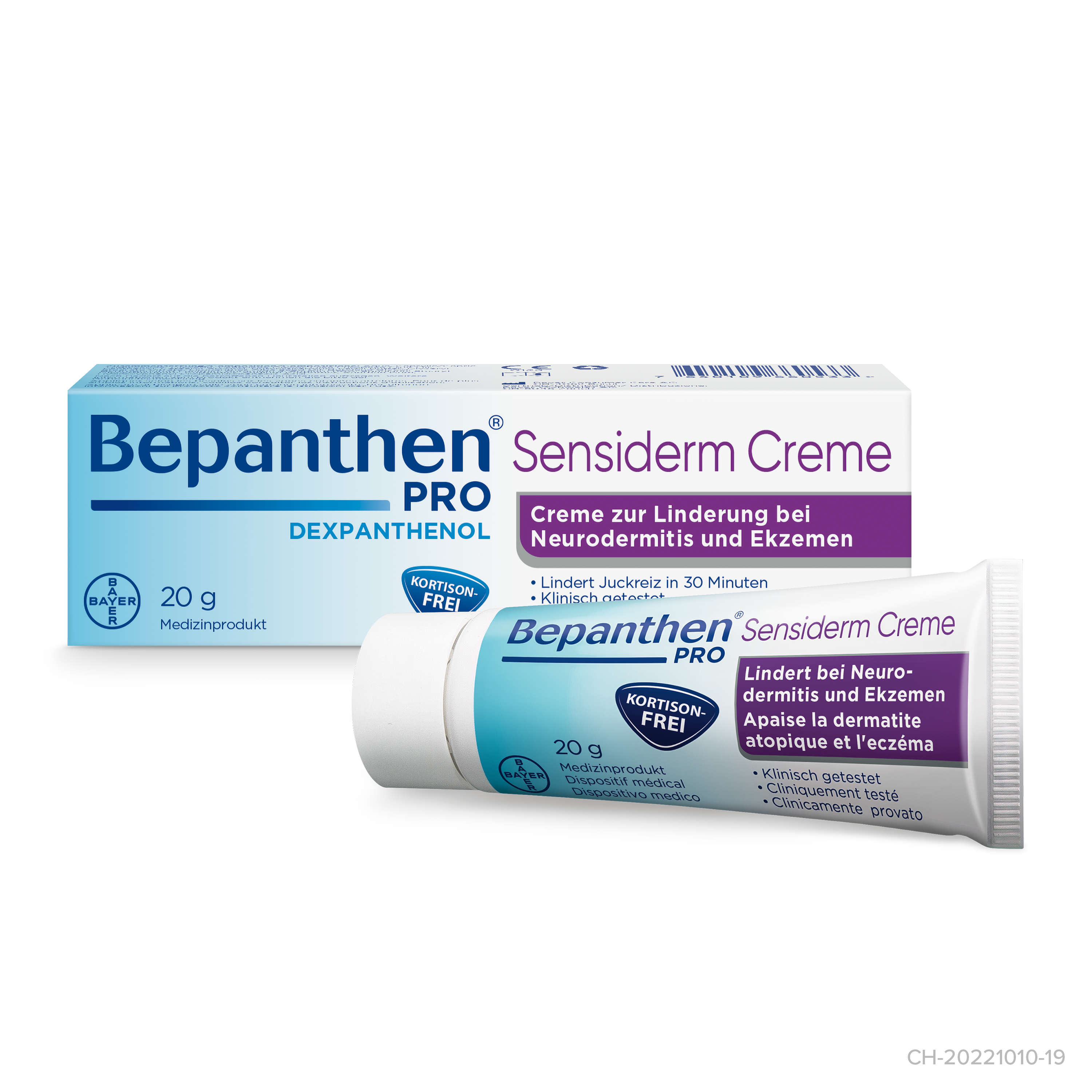 BEPANTHEN Pro Sensiderm Creme, gegen Juckreiz bei Neurodermitis, Hauptbild