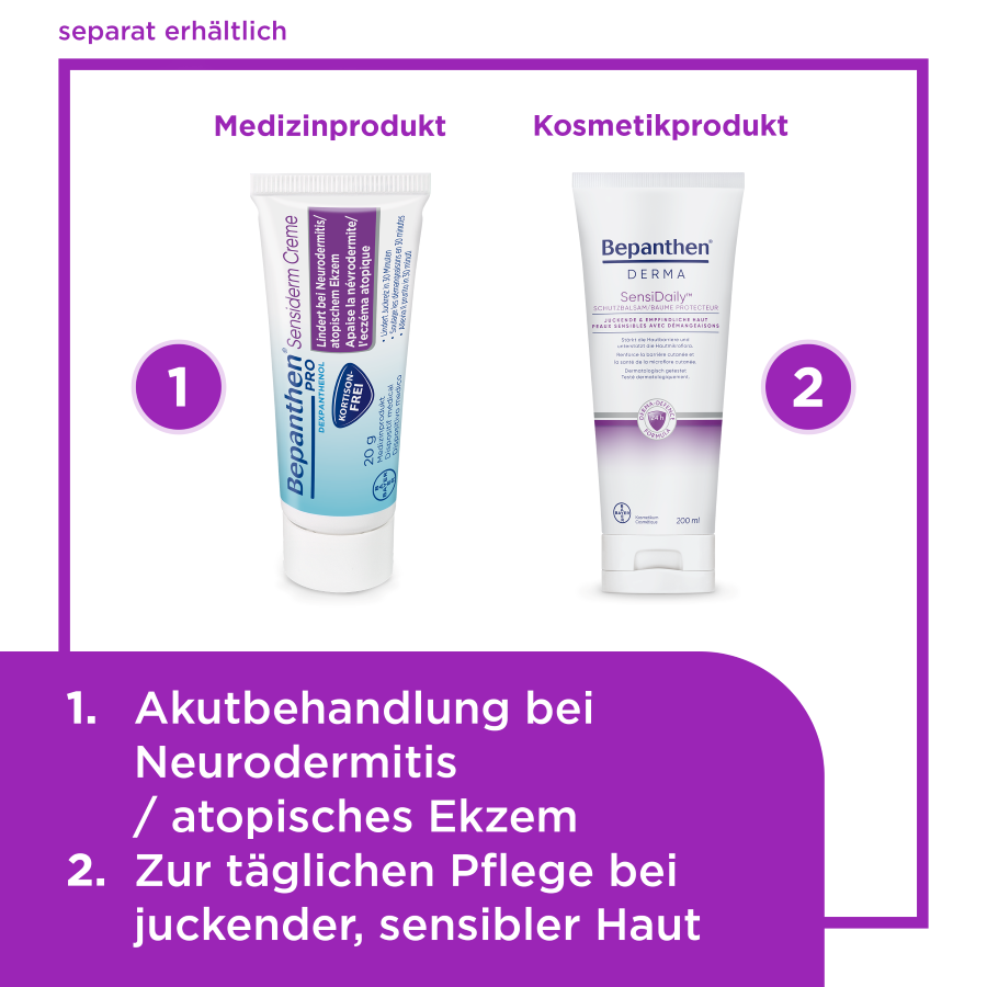 BEPANTHEN Pro Sensiderm Creme, gegen Juckreiz bei Neurodermitis, Bild 5 von 5