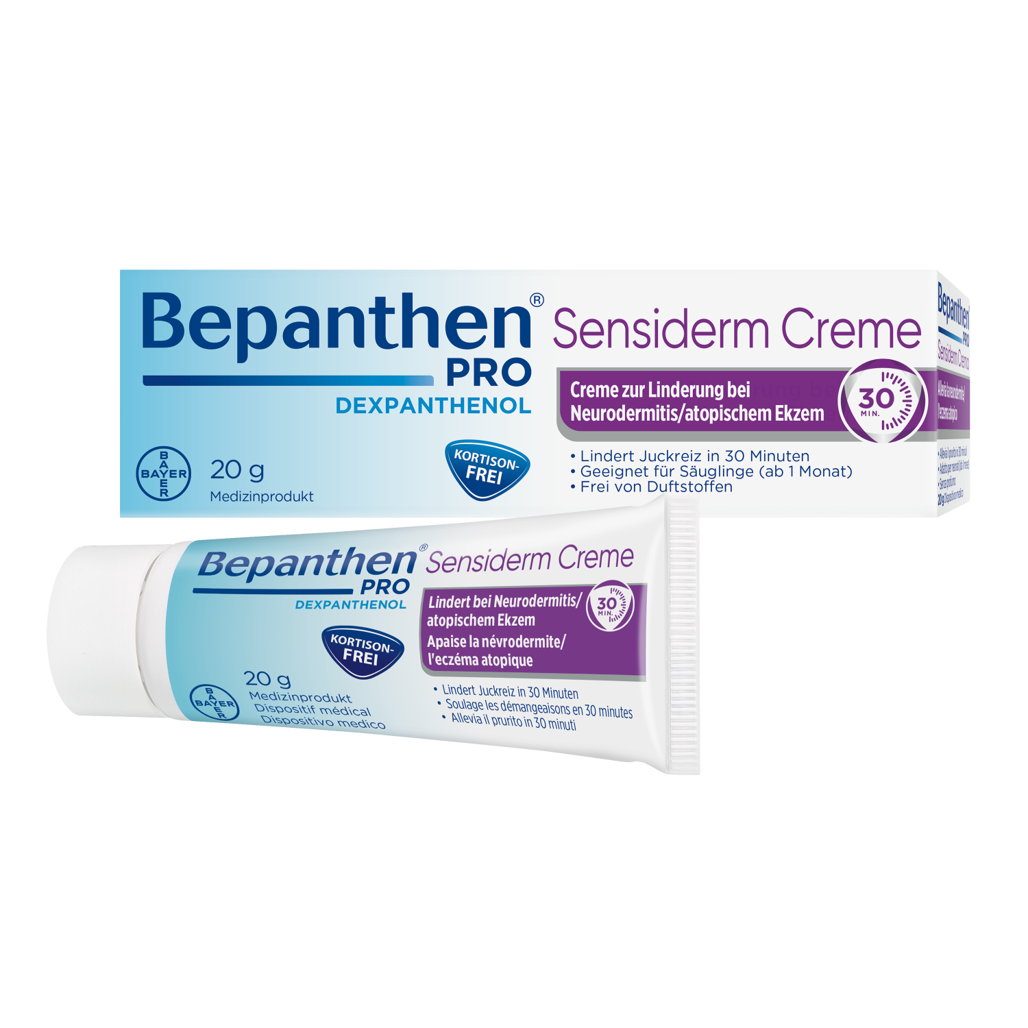 BEPANTHEN Pro Sensiderm Creme, gegen Juckreiz bei Neurodermitis