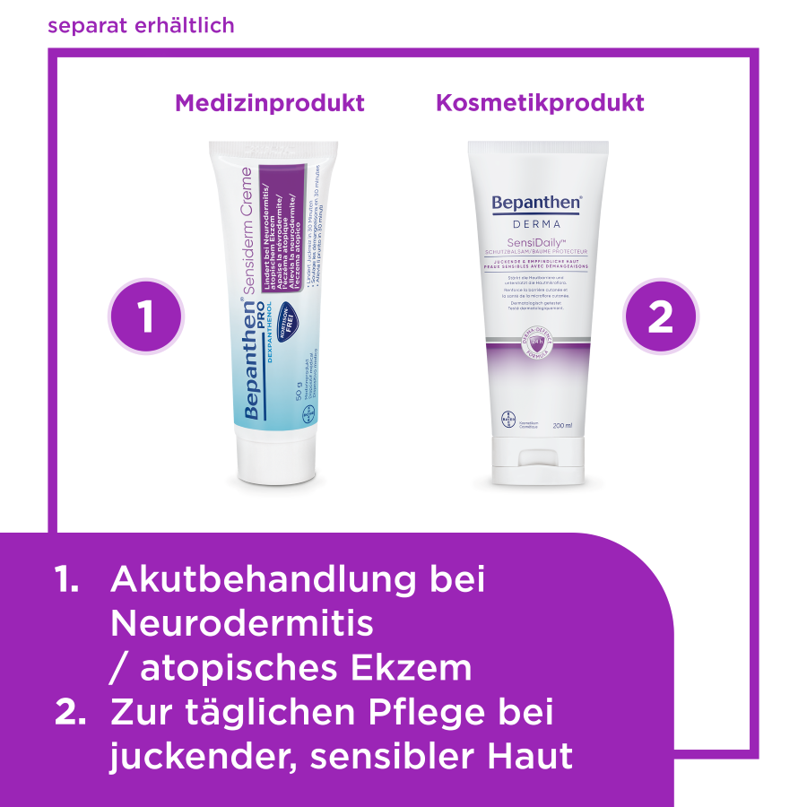 BEPANTHEN Pro Sensiderm Creme, gegen Juckreiz bei Neurodermitis, Bild 5 von 5