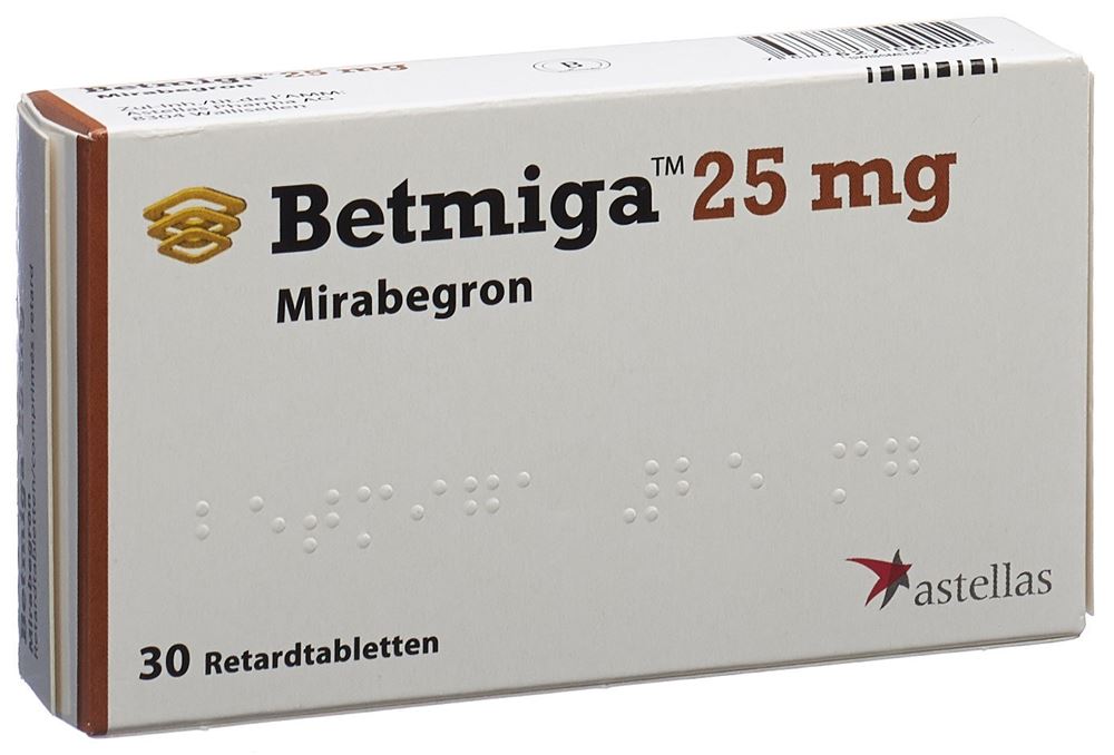 Betmiga cpr ret 25 mg blist 30 pce, image principale
