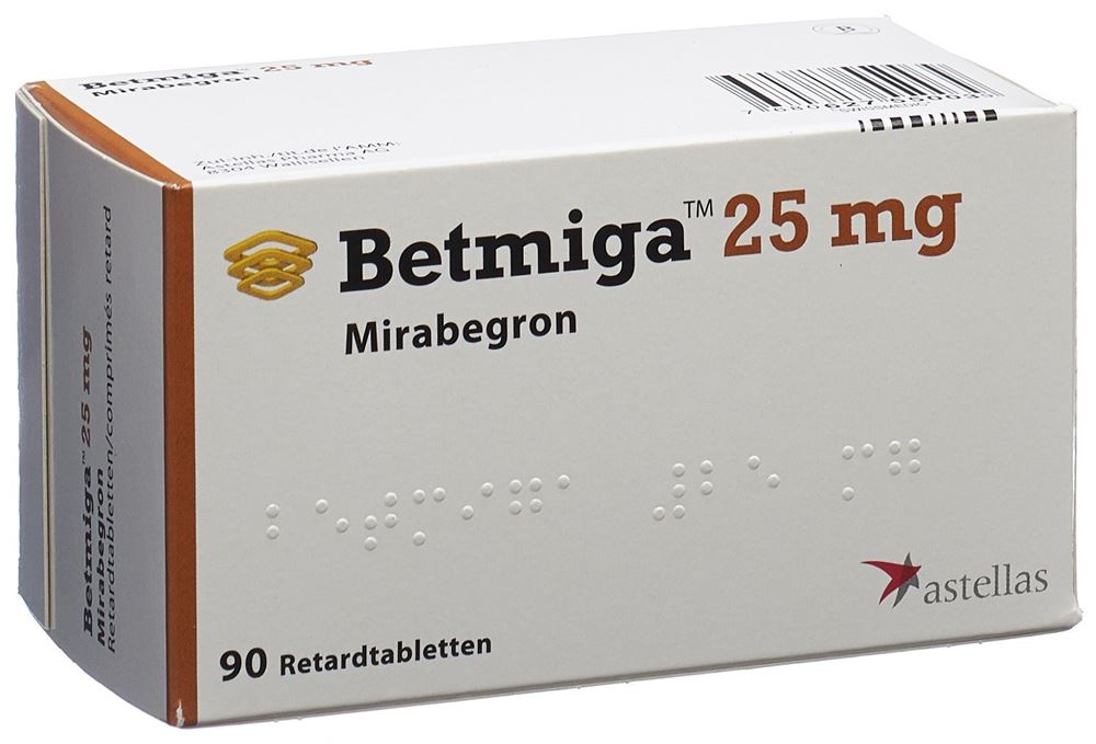 Betmiga cpr ret 25 mg blist 90 pce, image principale