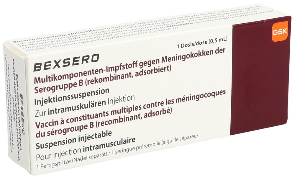 BEXSERO Inj Susp Fertspr 0.5 ml, Hauptbild