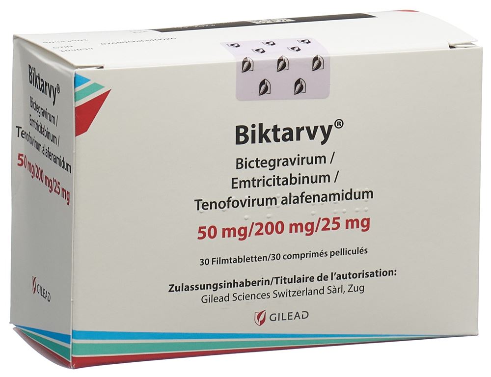 BIKTARVY cpr pell 50/200/25mg blist 30 pce, image principale