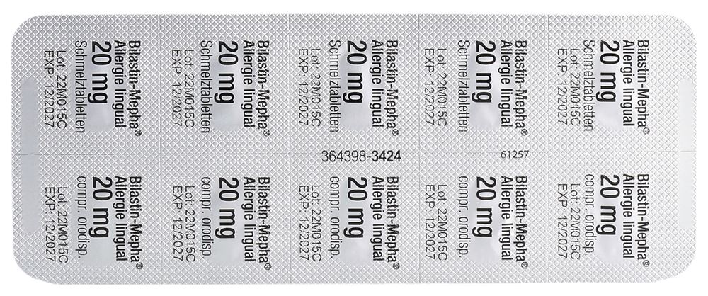 BILASTINE Allergie lingual 20 mg, image 2 sur 5
