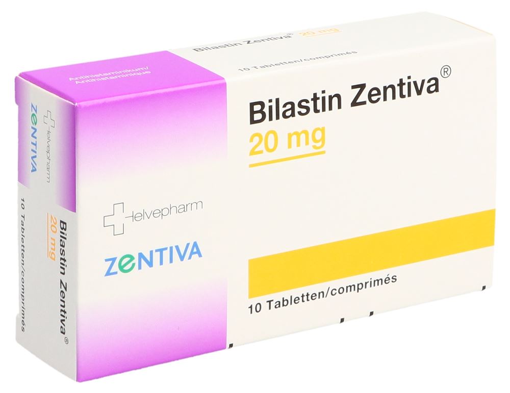 BILASTINE Zentiva 20 mg, Hauptbild