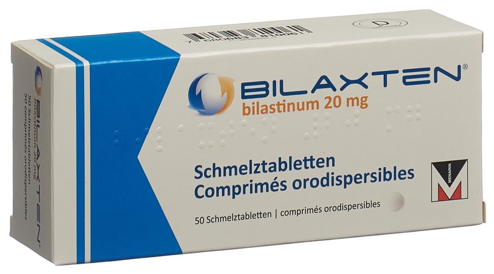 BILAXTEN Schmelztabl 20 mg Blist 50 Stk, Hauptbild